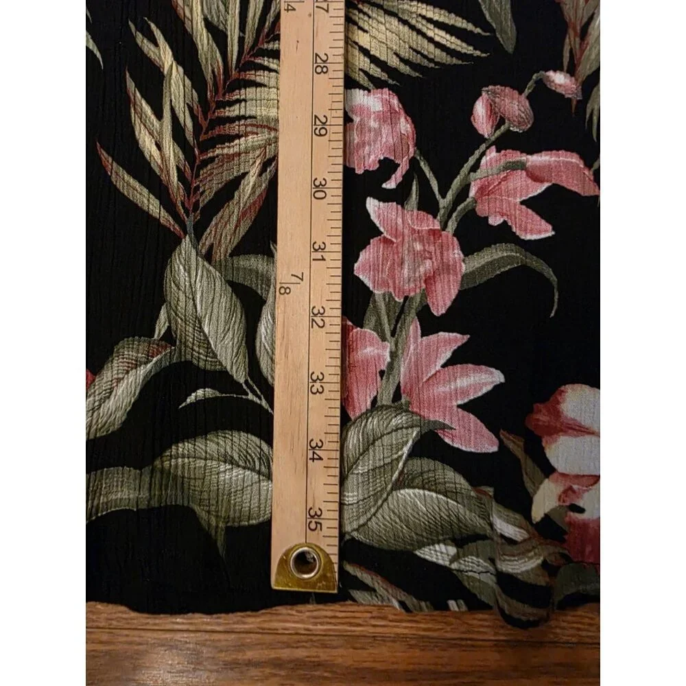 Hibiscus Collection Hawaii Dress One Size Lightweight 100% Rayon Tropical Floral